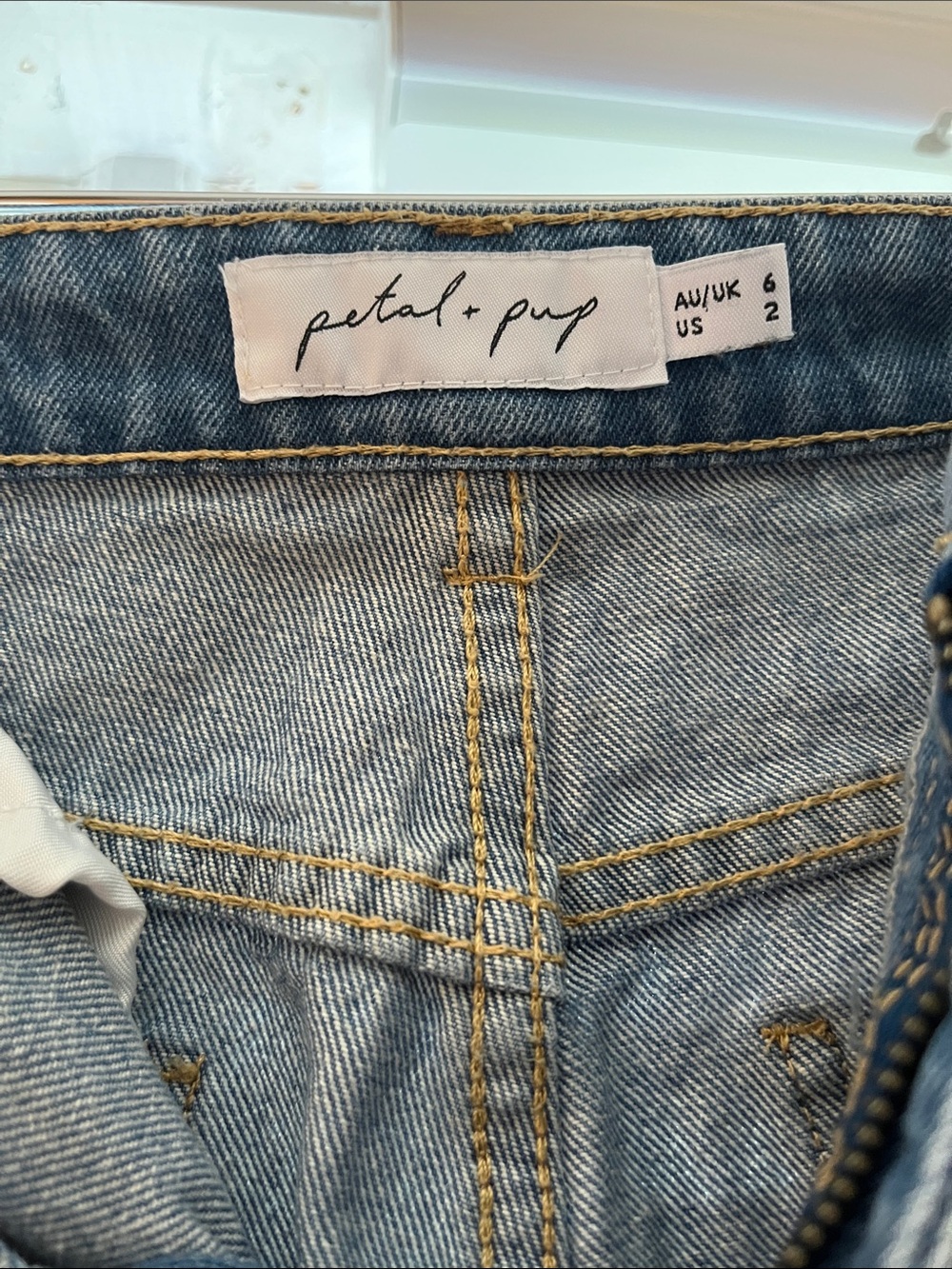 Petal & Pup Wide Leg Jeans in Dark Blue Denim